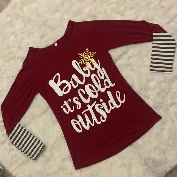 LAST ONE! Baby Its Cold Outside Christmas Shirt - Picture 9 of 10